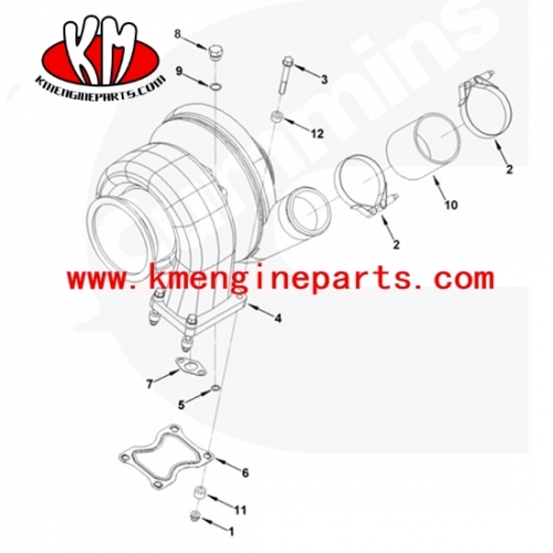 HX82 QSK19 turbocompressor 4955345 3804494 3804730 4038024 5455598 peças de motor para INDUSTRIAL