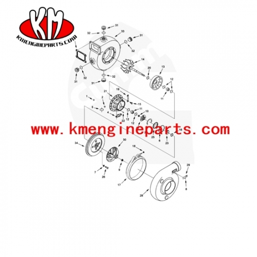 3596959 KTA19 turbocompressor do motor para gerador